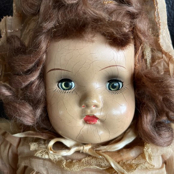Other - 1940's Vintage Composition Life Sized Baby Doll, Original Outfit